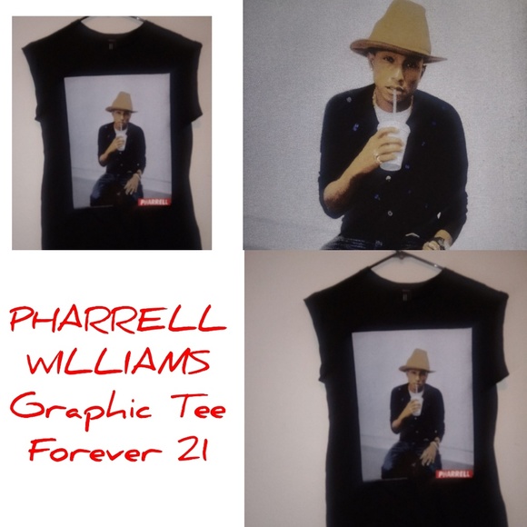 2/$30 NWOT Forever 21 PHARRELL Graphic Tee - Picture 4 of 7